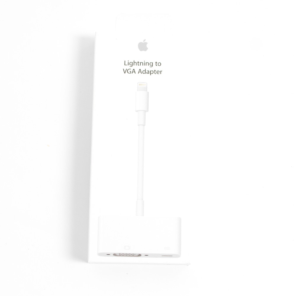 Apple, White, Lightning, Tech, Lightning to VGA, Adapter, 101350, MD825AM/A